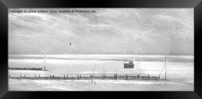 Hunstanton Beach Panorama Framed Print by Linsey Williams