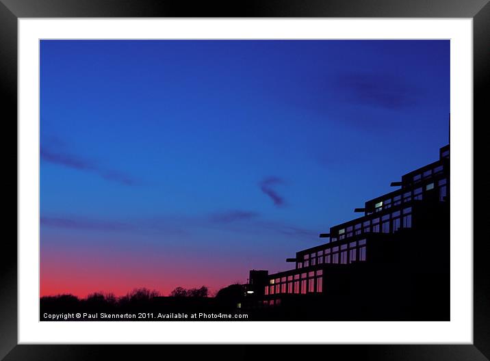 UEA Ziggurats, Evening Sunset Framed Mounted Print by Paul Skennerton