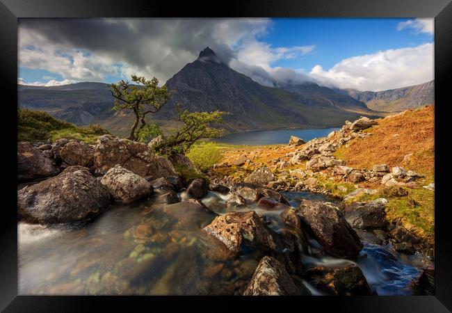 Ogwen Valley Snowdonia North Wales at Spring sunri Framed Print by J.Tom L.Photography