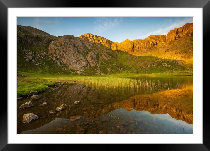 Cwm Idwal in the Glyderau mountains of Snowdonia c Framed Mounted Print by J.Tom L.Photography