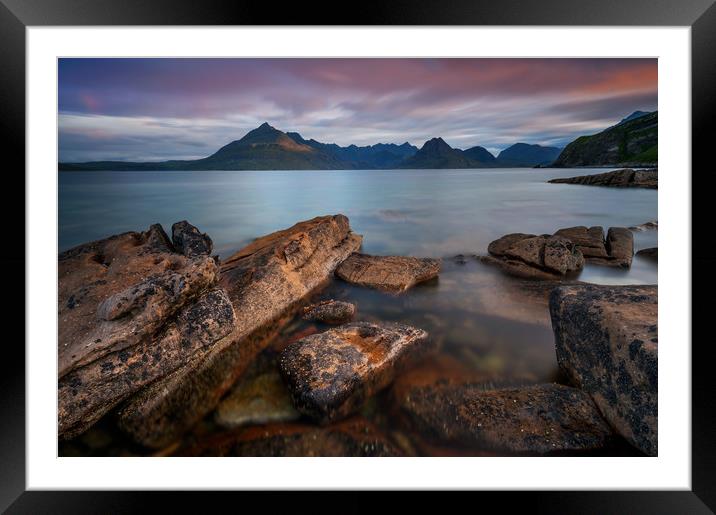 Cuillin Mountains sunrise. Framed Mounted Print by J.Tom L.Photography