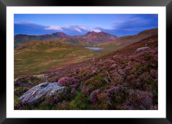 Crib Goch and Snowdon North Wales Framed Mounted Print by J.Tom L.Photography
