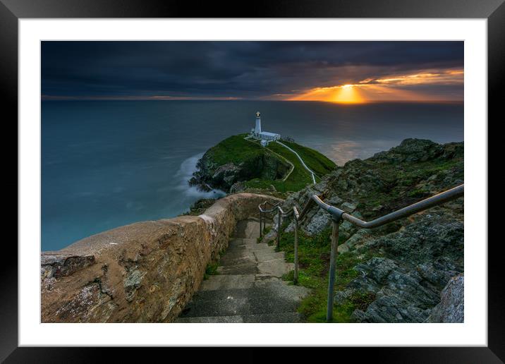 South Stack Lighthouse Framed Mounted Print by J.Tom L.Photography