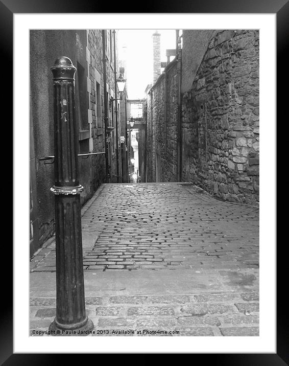 Edinburgh Alley Framed Mounted Print by Paula Jardine
