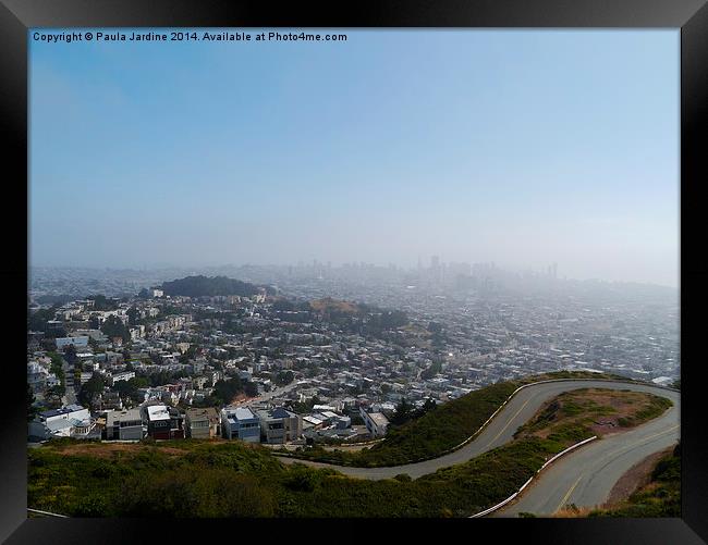  Twin Peaks - San Fransisco Framed Print by Paula Jardine