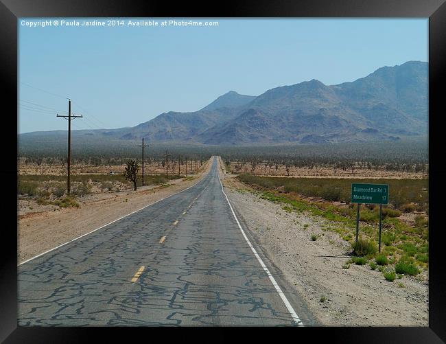  Road to the Grand Canyon - California Framed Print by Paula Jardine