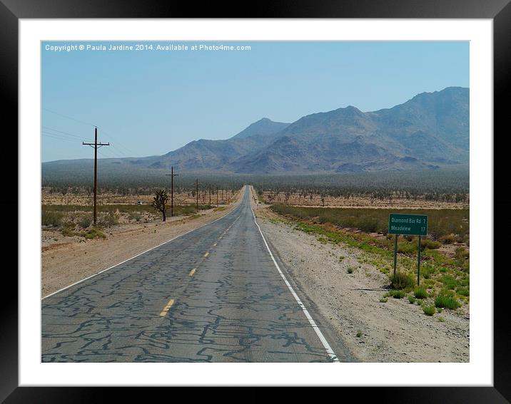  Road to the Grand Canyon - California Framed Mounted Print by Paula Jardine