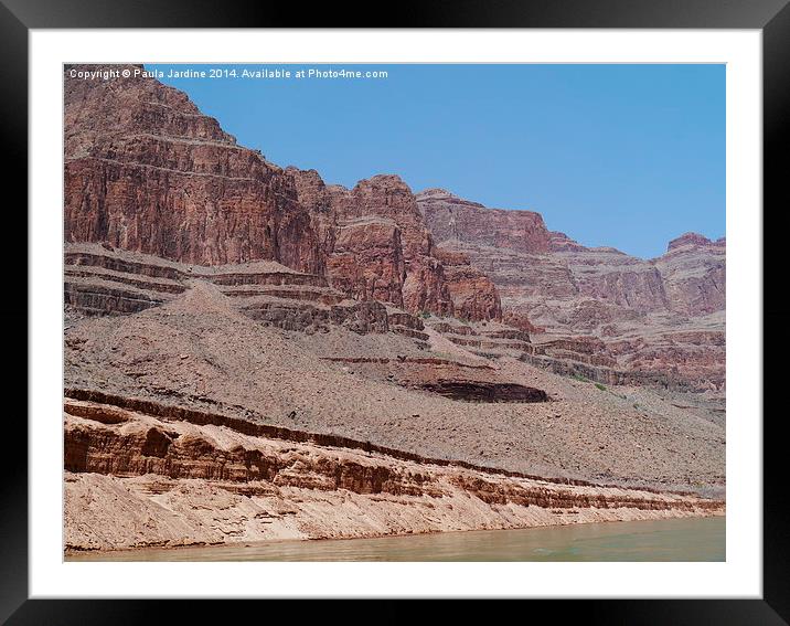 Base of the Grand Canyon - Colorado River Framed Mounted Print by Paula Jardine