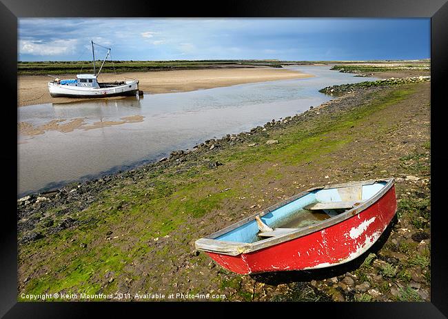 Awaiting The Tide Framed Print by Keith Mountford