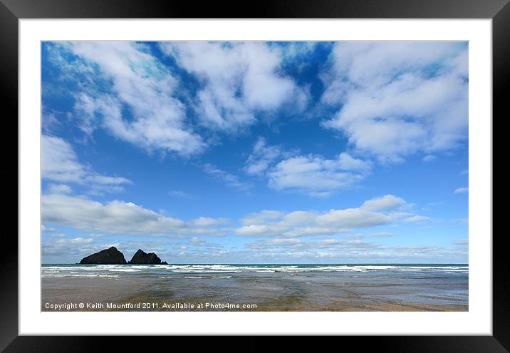 Rocks And Clouds Framed Mounted Print by Keith Mountford