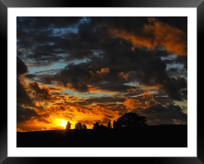 Sunset in Cumbria Framed Mounted Print by Iain Mavin