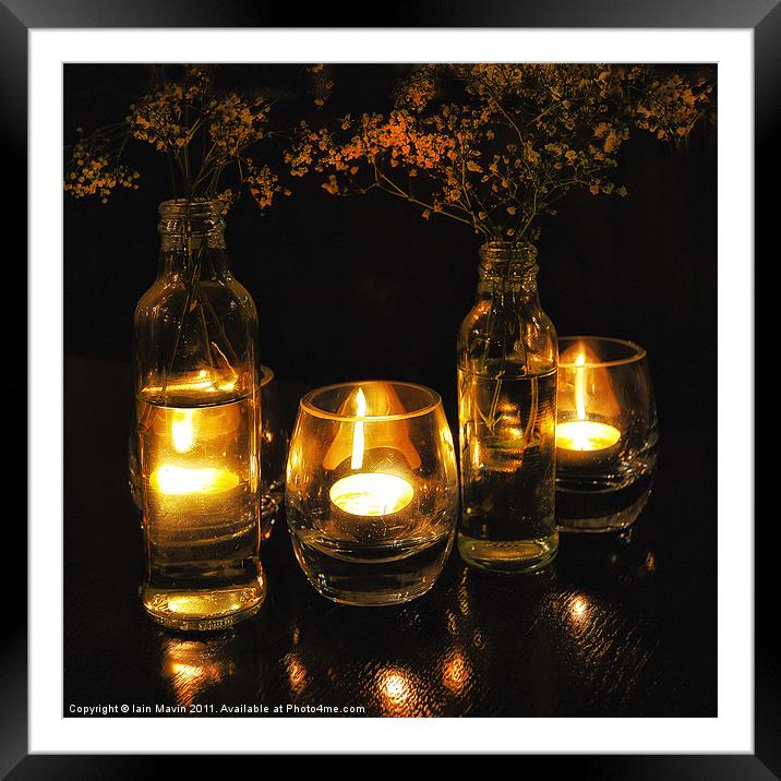 Candle Glow Framed Mounted Print by Iain Mavin