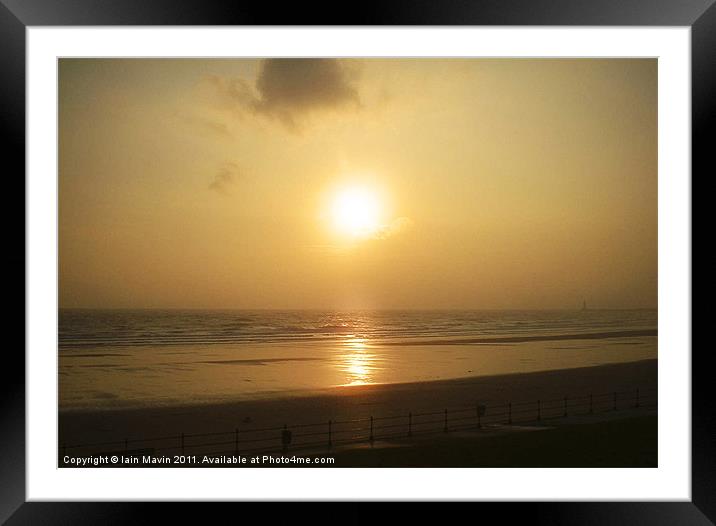 Seaburn Sunrise Framed Mounted Print by Iain Mavin