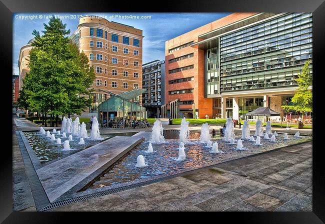 Brindley Place Birmingham Framed Print by Iain Mavin