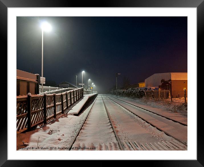 Waiting for a Train Framed Mounted Print by Iain Mavin