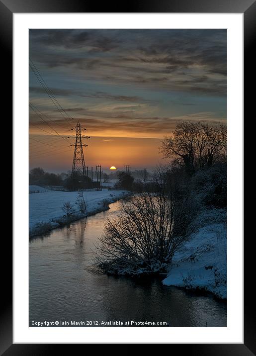 Sunrise over the River Dove Framed Mounted Print by Iain Mavin