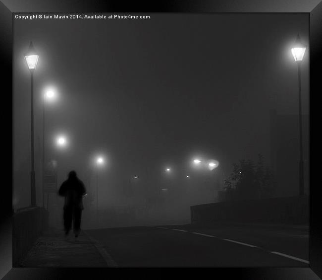  A Cold Walk in the Fog Framed Print by Iain Mavin