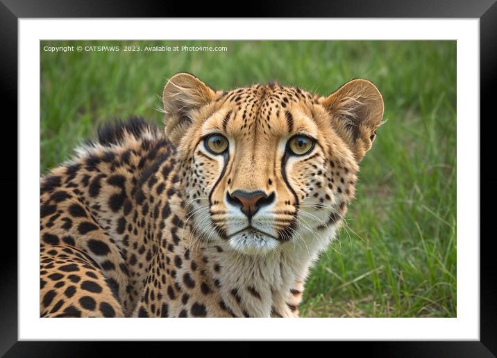 CHEETAH TOO Framed Mounted Print by CATSPAWS 