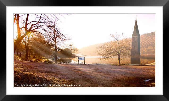 A memorial to a Lost Village Framed Mounted Print by Nigel Hatton