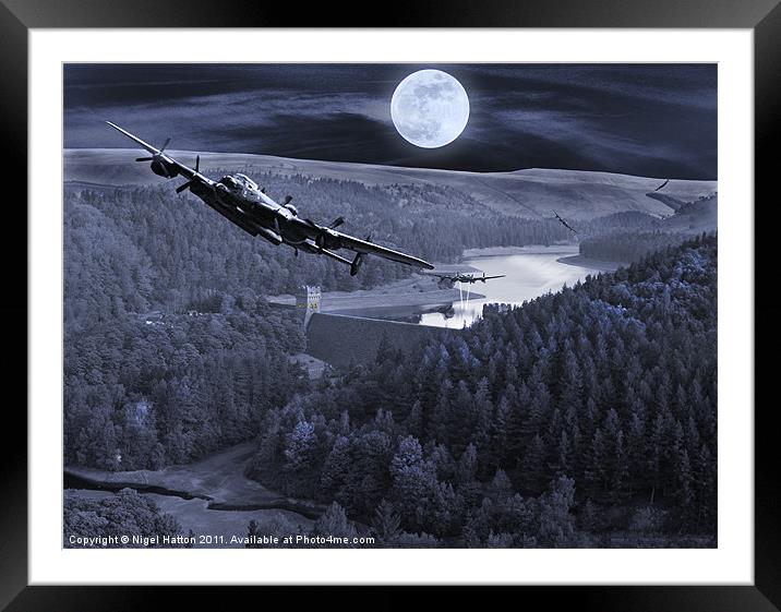 Night Training Framed Mounted Print by Nigel Hatton