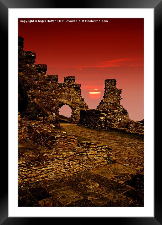 Sun Set Castle Framed Mounted Print by Nigel Hatton