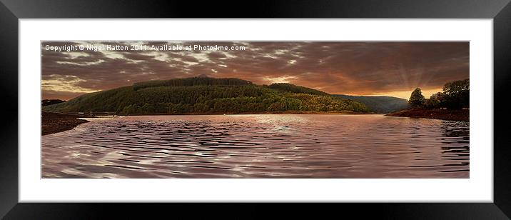 Ladybower Evening Framed Mounted Print by Nigel Hatton