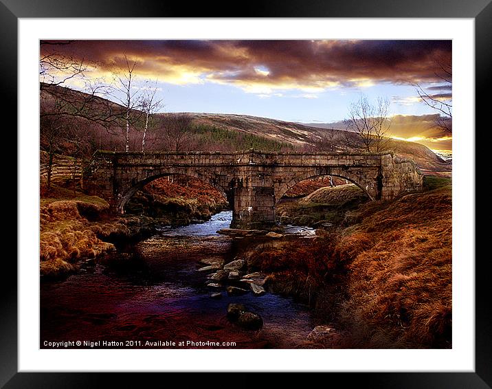 Packhorse Bridge Framed Mounted Print by Nigel Hatton