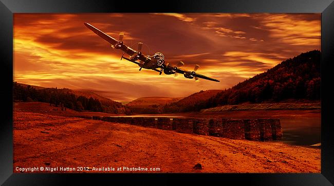 Lancaster Over Ouzelden Framed Print by Nigel Hatton