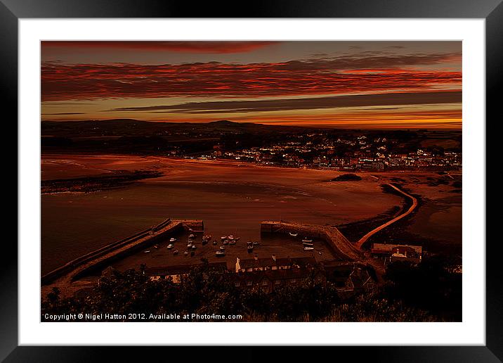 Sun Down at Marazion Framed Mounted Print by Nigel Hatton