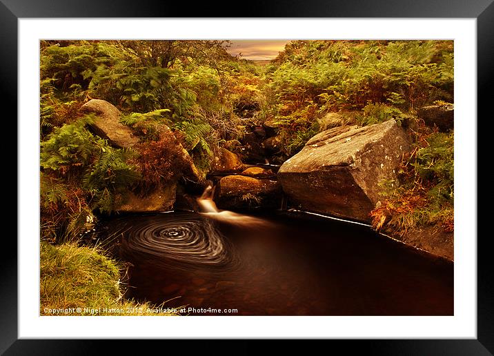 The Swirl Pool Framed Mounted Print by Nigel Hatton