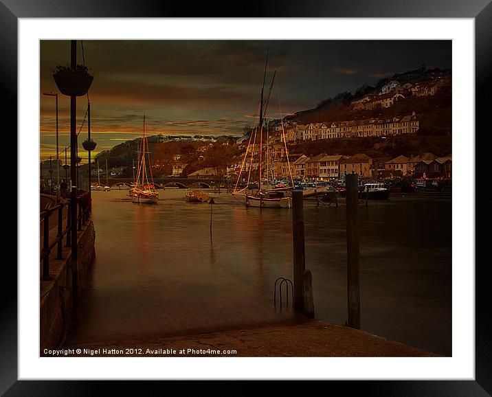 Christmas At Looe Framed Mounted Print by Nigel Hatton
