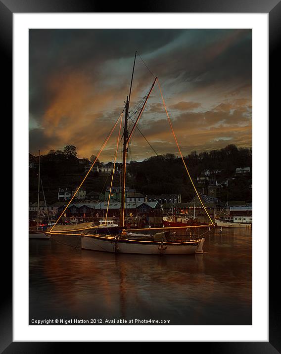 Christmas At Looe #2 Framed Mounted Print by Nigel Hatton