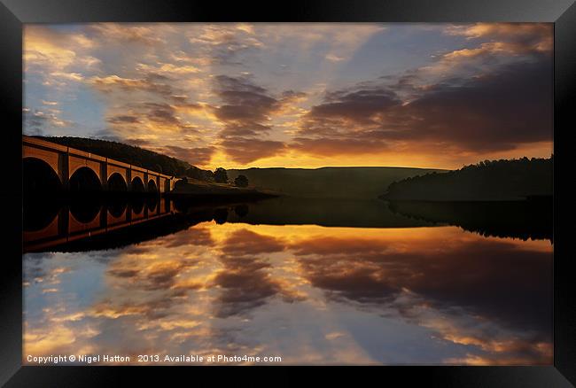 Sunrise Over Bamford Edge Framed Print by Nigel Hatton