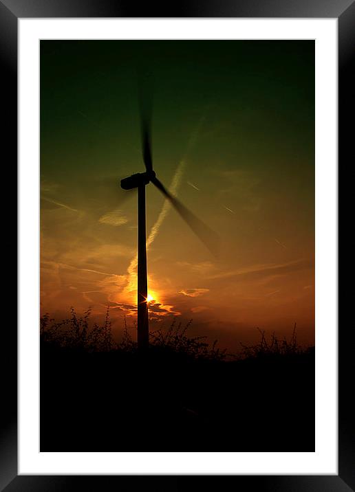 Wind Power Framed Mounted Print by Nigel Hatton