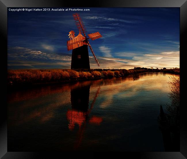 Windmill Framed Print by Nigel Hatton