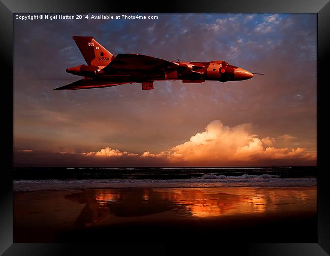 Vulcan at Sunset Framed Print by Nigel Hatton