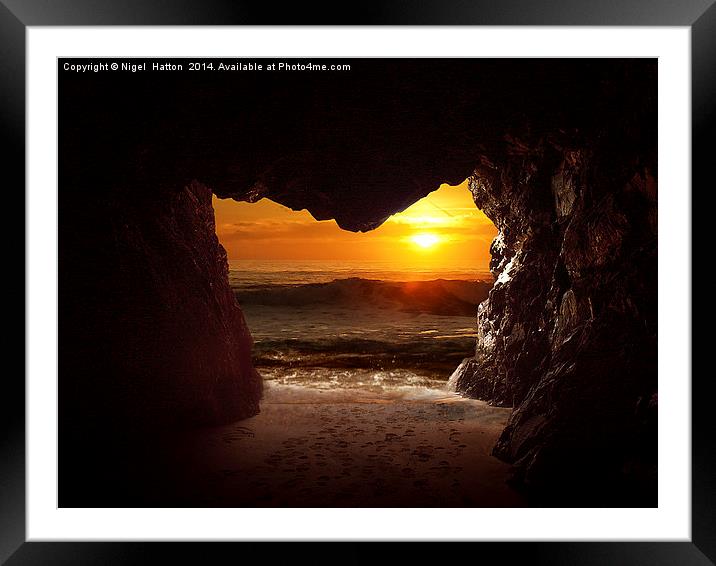 Cave Framed Mounted Print by Nigel Hatton