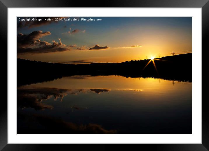 Underbank Sunset Framed Mounted Print by Nigel Hatton
