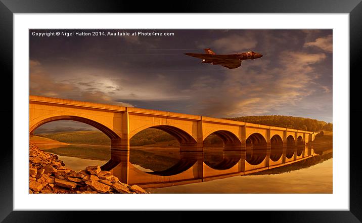  Vulcan Over Ashopton Framed Mounted Print by Nigel Hatton