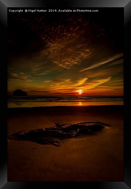 Fading Sun Framed Print by Nigel Hatton
