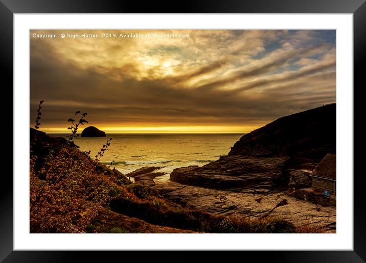 Above Trebarwith Framed Mounted Print by Nigel Hatton