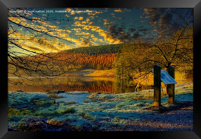 Frosty Morning At Ladybower  Framed Print by Nigel Hatton