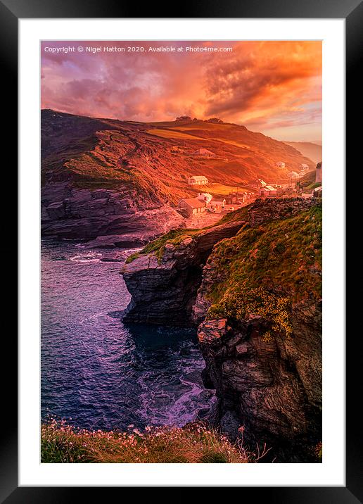 Trebarwith First Light Framed Mounted Print by Nigel Hatton