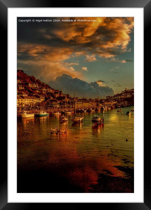 Sunset At Looe Framed Mounted Print by Nigel Hatton