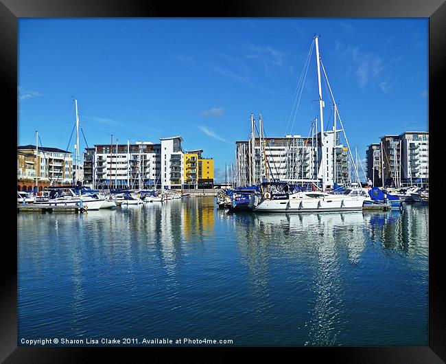 Boats and Yachts in harbour Framed Print by Sharon Lisa Clarke