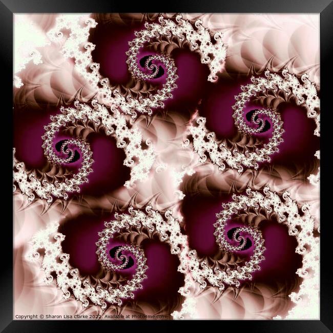 Amethyst and Lace Framed Print by Sharon Lisa Clarke