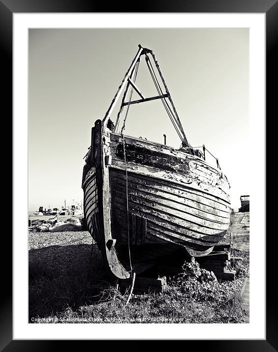 Retired fishing boat Framed Mounted Print by Sharon Lisa Clarke