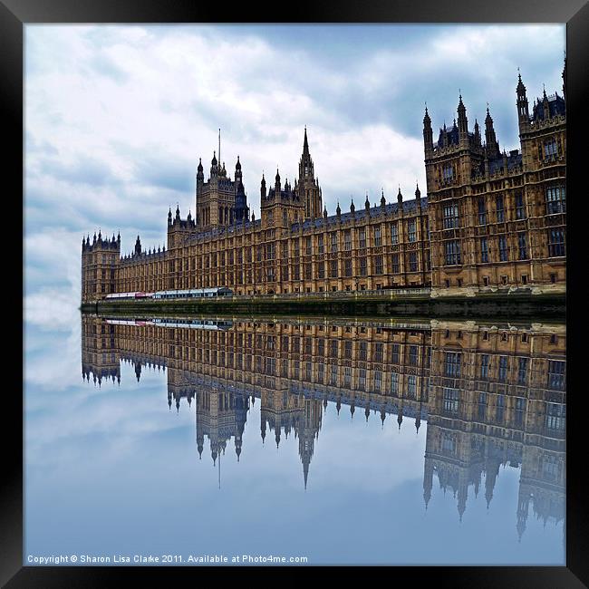 Westminster reflected Framed Print by Sharon Lisa Clarke