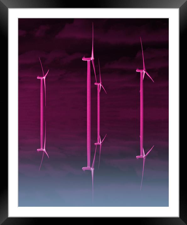 Floating Turbines Framed Mounted Print by Sharon Lisa Clarke