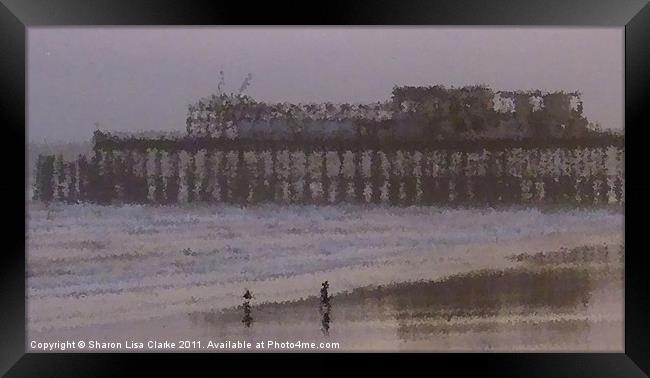 Abandoned Pier Framed Print by Sharon Lisa Clarke